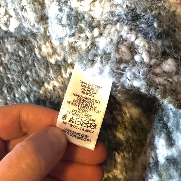 Obey Reuben gray marled touch of wool soft sweater vest NWT - Picture 6 of 8